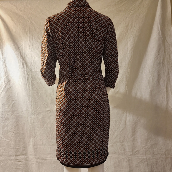 Max Studio Printed BlkCotta Ring chain Shirtdress - Picture 4 of 6